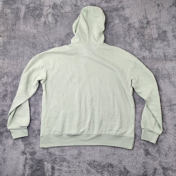 MTV Music Television Hoodie Size L Aqua Gray with Glitter Bow Print Cotton Blend - Picture 8 of 8